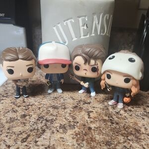 Steve, Max, Eleven And Dustin Stranger Things Funko Pops